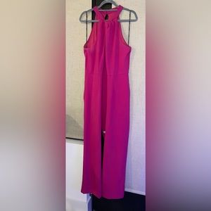 Julia Jordan fuschia jumpsuit - halter neckline (size 14)
